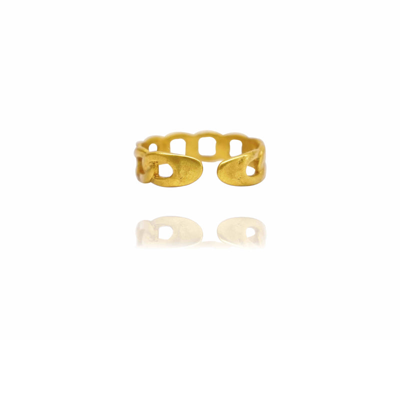24k Gold Jewelry ,Classic Twist Chain Open Rings For Women Zircon Geometric Twist Wrapped Couple Ring Jewelry