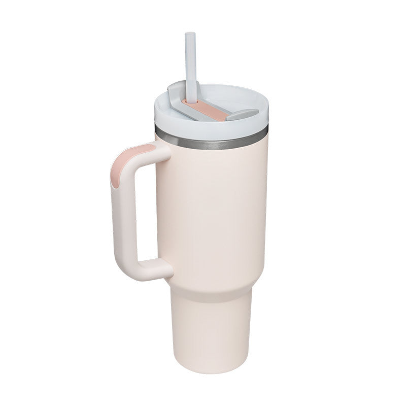 STANLEY Quencher H2.0 Tumbler with Handle and Straw 30 oz | Flowstate 3-Position Lid | Cup Holder Compatible for Travel | Insulated Stainless Steel Cup | BPA-Free | Nectarine