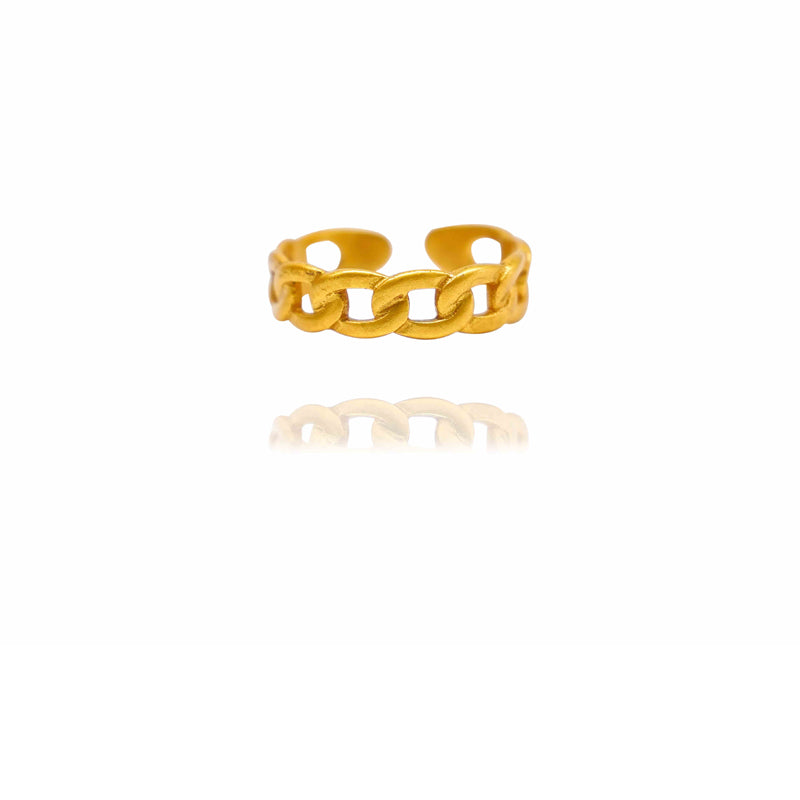 24k Gold Jewelry ,Classic Twist Chain Open Rings For Women Zircon Geometric Twist Wrapped Couple Ring Jewelry