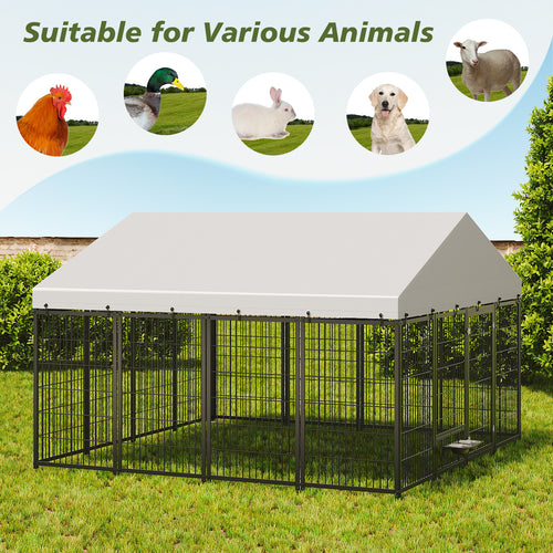Large Outdoor Dog Kennel 9.62×9.35×6.18 ft