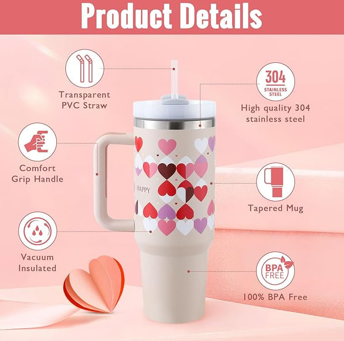 STANLEY Quencher H2.0 Tumbler with Handle and Straw 30 oz | Flowstate 3-Position Lid | Cup Holder Compatible for Travel | Insulated Stainless Steel Cup | BPA-Free | Nectarine